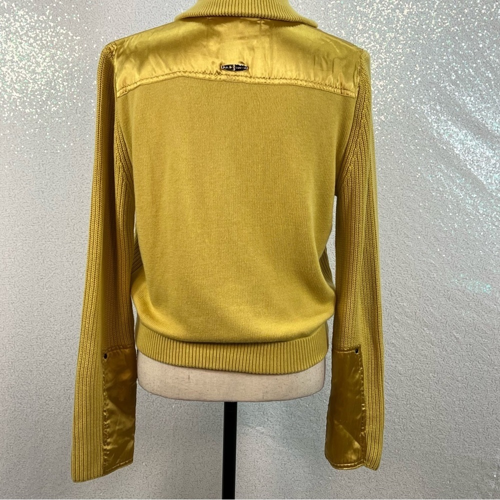 Jamie Sadock women’s yellow knit sweater full zip jacket. Size medium - Picture 12 of 14